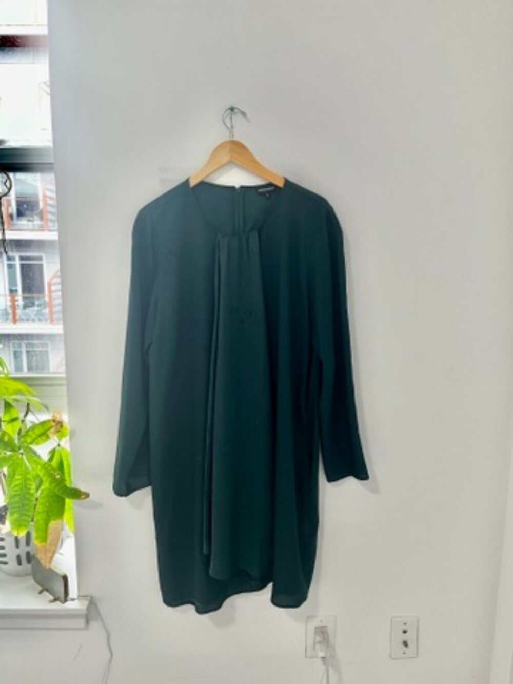 Emporio Armani Green Long Sleeve Flowy Dress Size 52